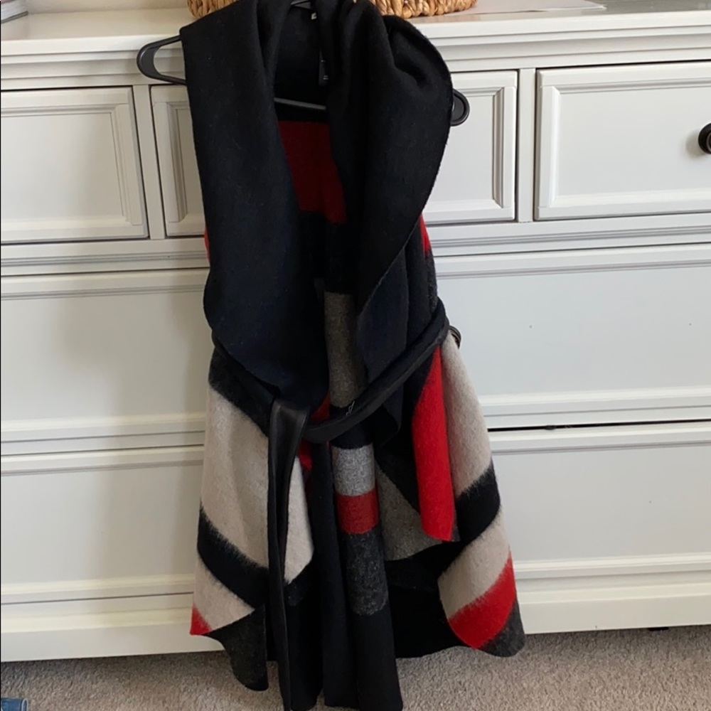 Alice + Olivia Wool colorblock long vest